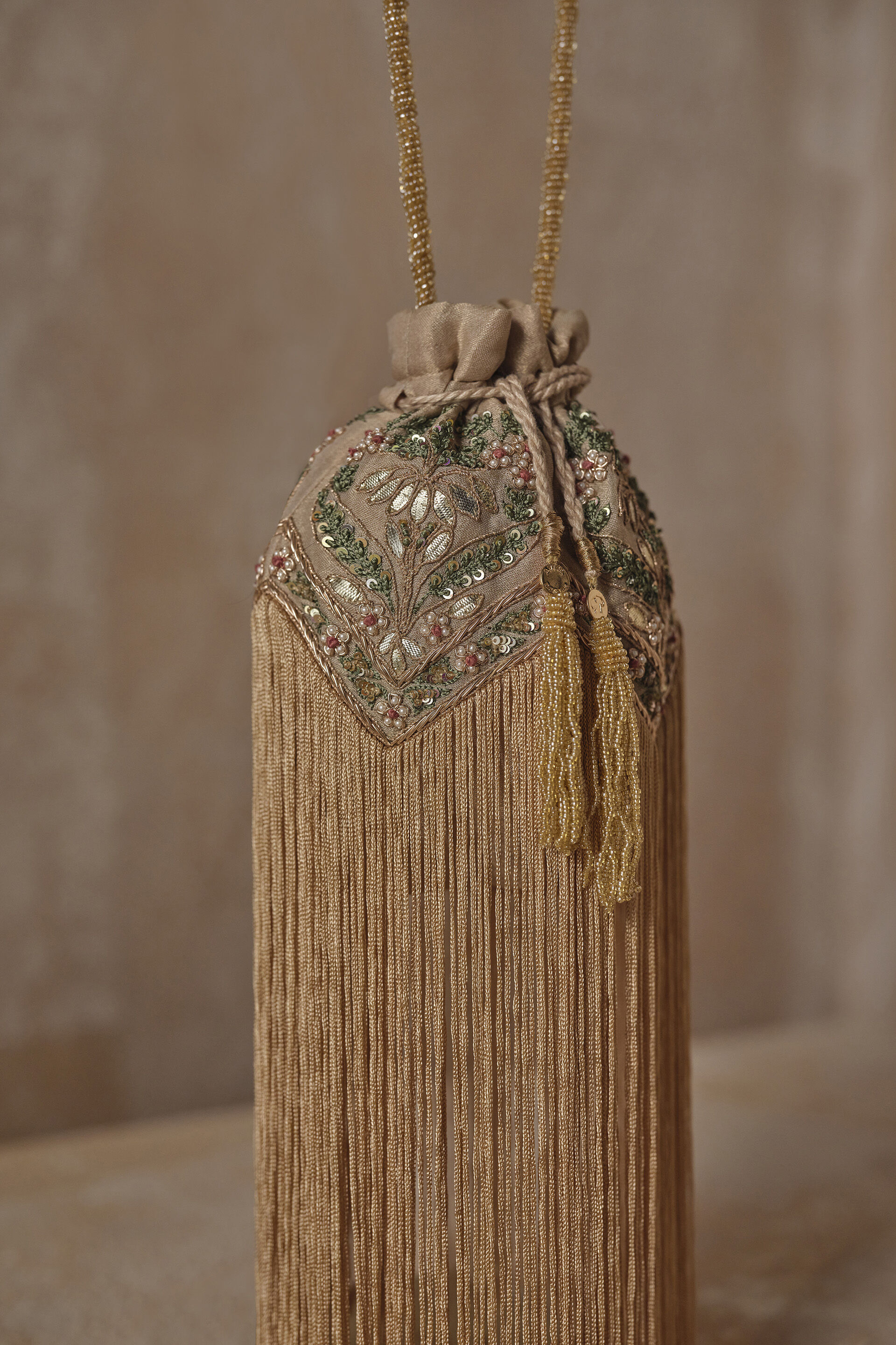 Song of the Wilderness Fringe Sack - Verdin Gold